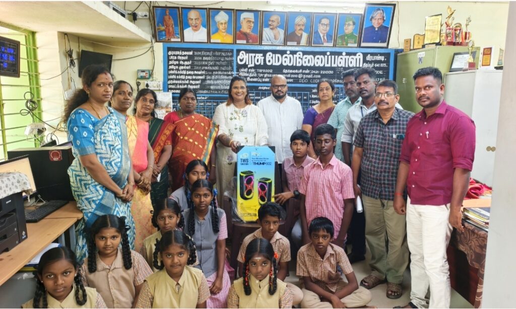 IMG_20260211_084307-1024x614 வீரபாண்டி அரசு மேல்நிலைப் பள்ளிக்கு ₹15,000 மதிப்புள்ள ஸ்பீக்கர் வழங்கல்